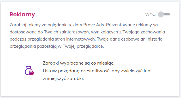 Reklamy w Brave Browser 2