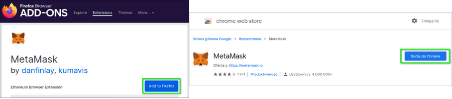 Metamask firefox, Chrome, Brave
